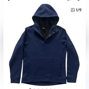 Men’s NAU Randygoat Hoodie Merino Wool S navy euc